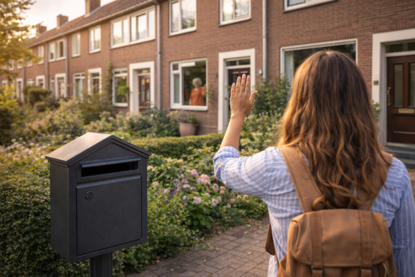 Briefje in de brievenbus
