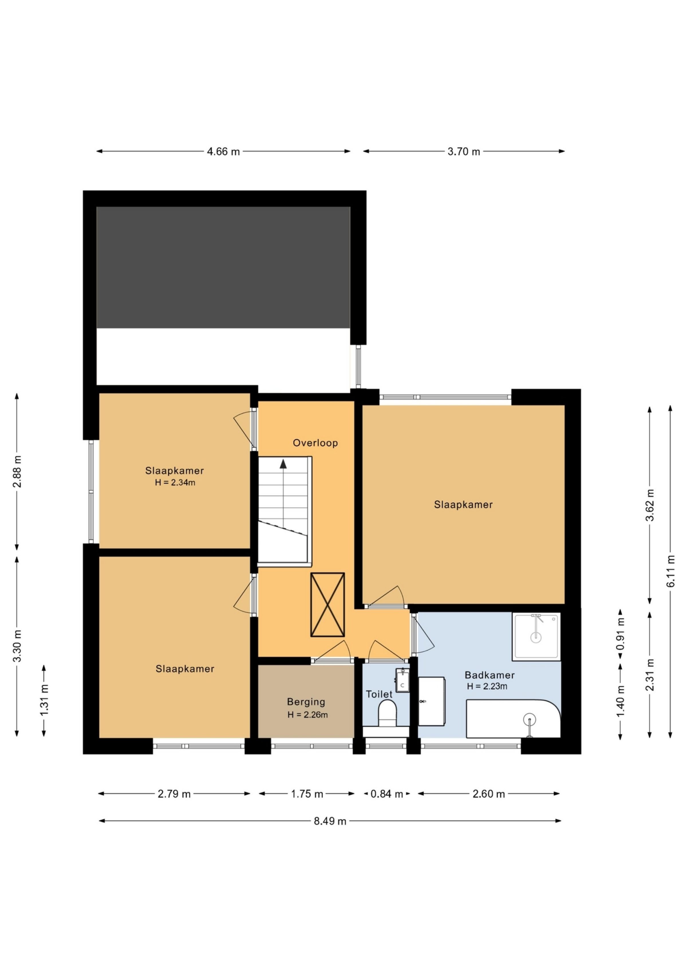 Dordognelaan 40 plattegrond 2