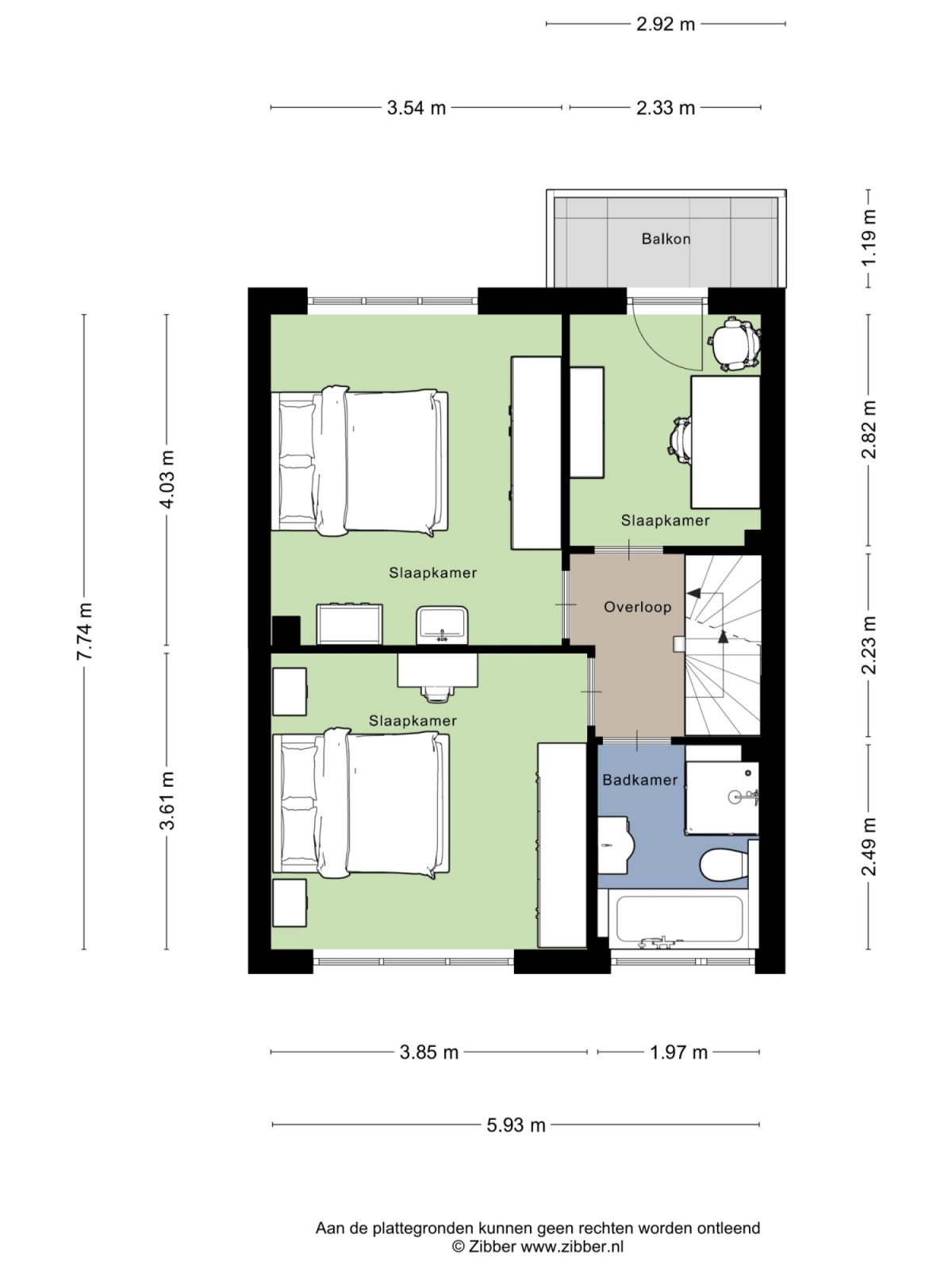Rode Kruislaan 89 plattegrond 2