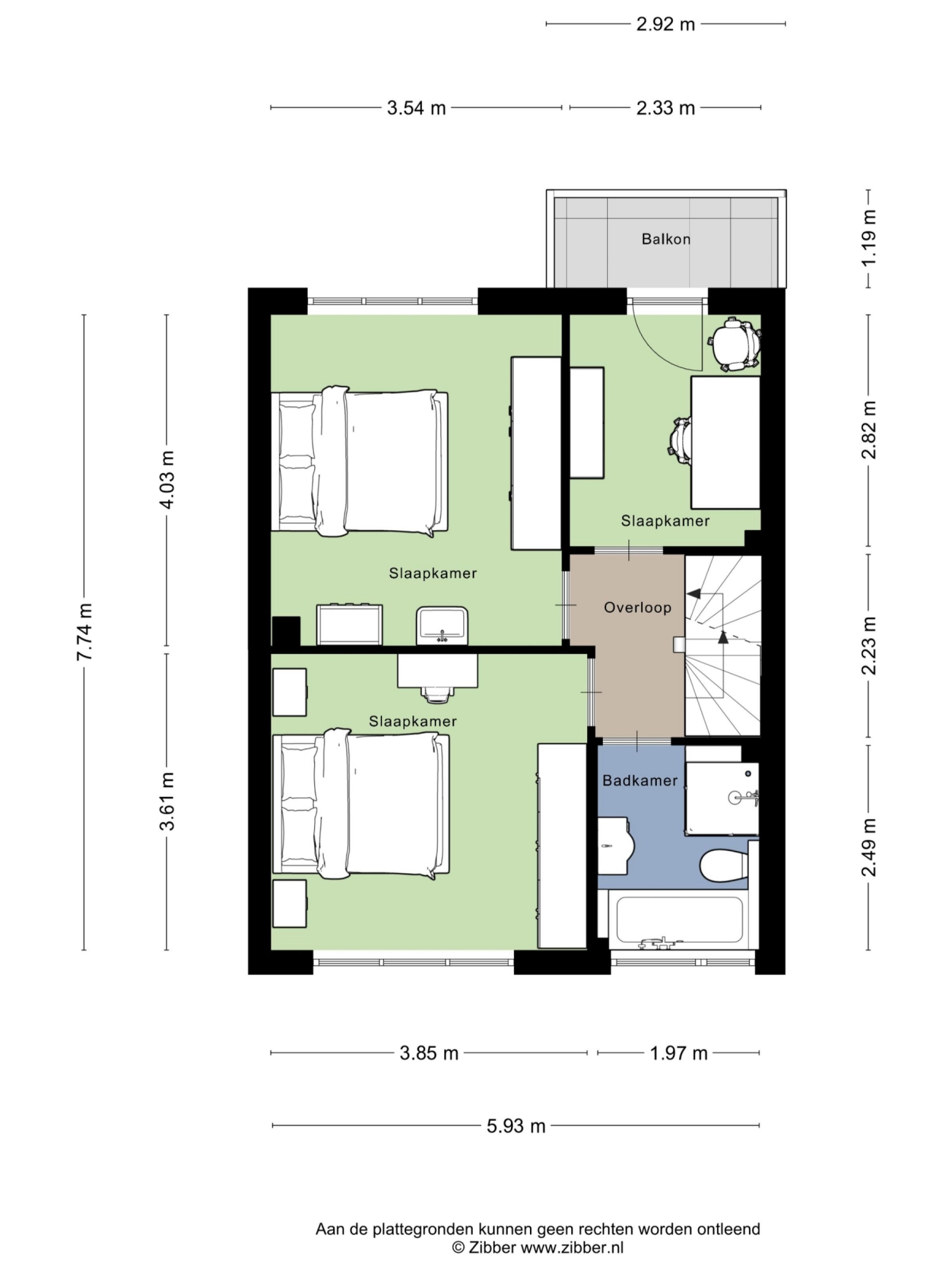 Rode Kruislaan 89 plattegrond 2