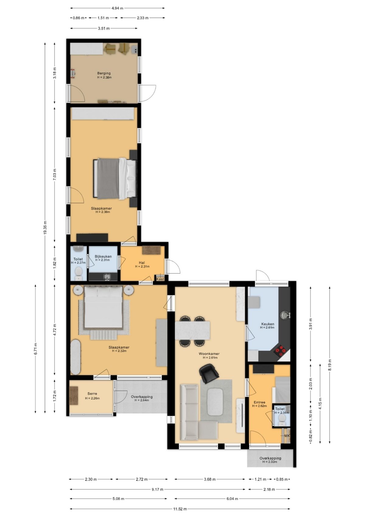 Normandielaan 160 plattegrond