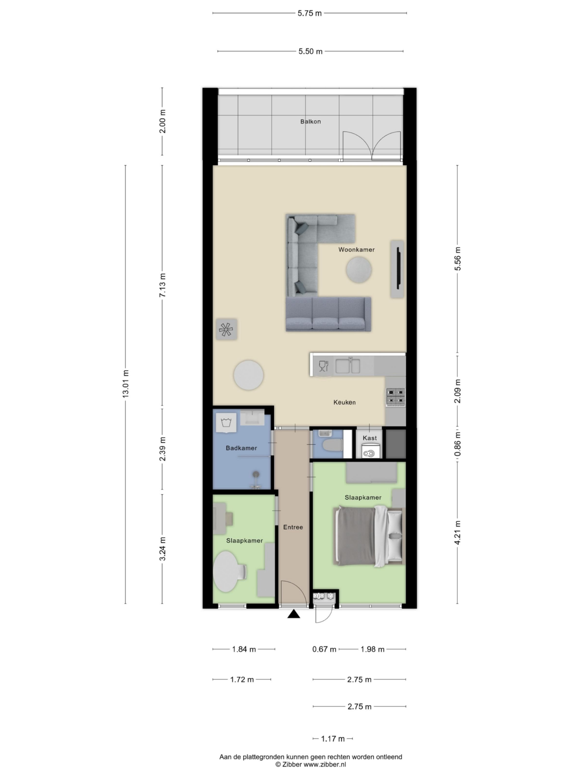 De Rozentuin 15 plattegrond