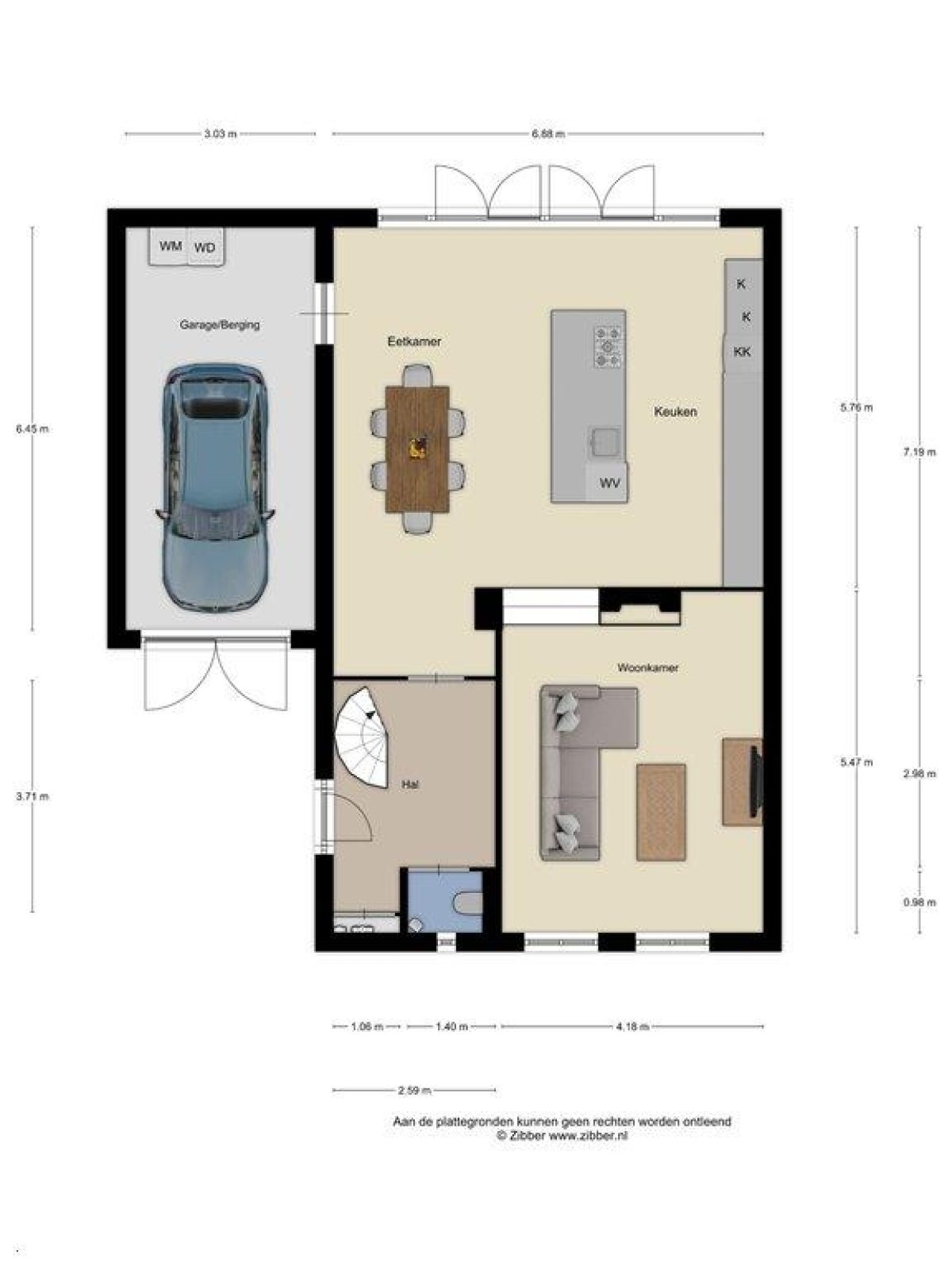 Bogardeind 172 plattegrond