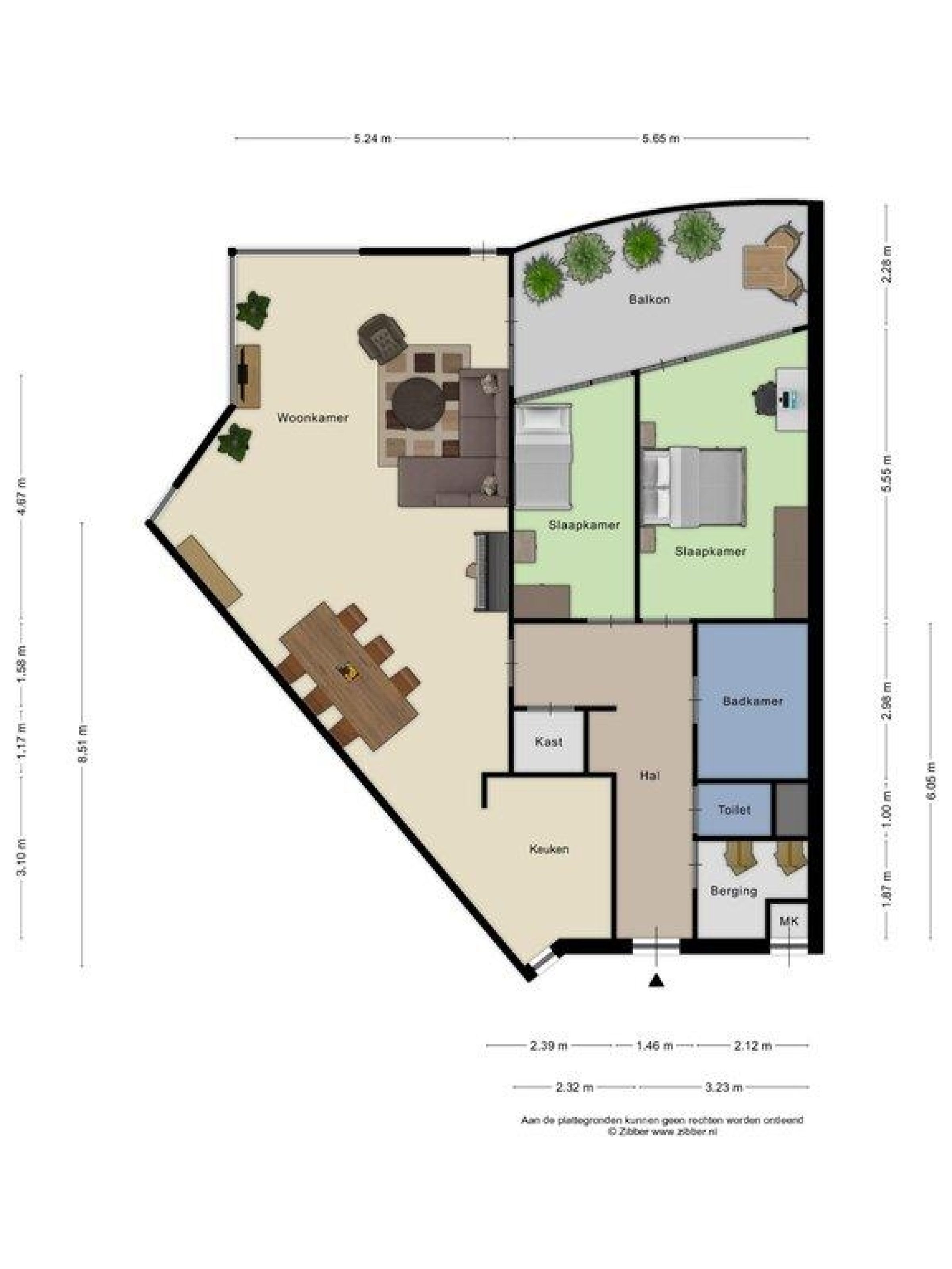 Duinlaan 59 plattegrond