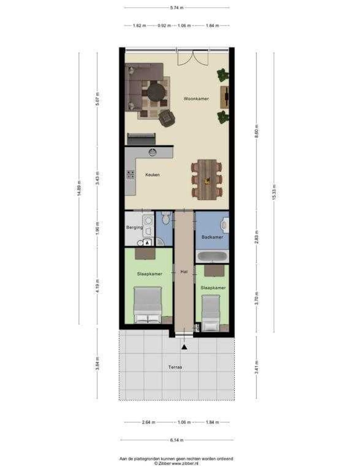 Anna Bijnsweg 15 plattegrond