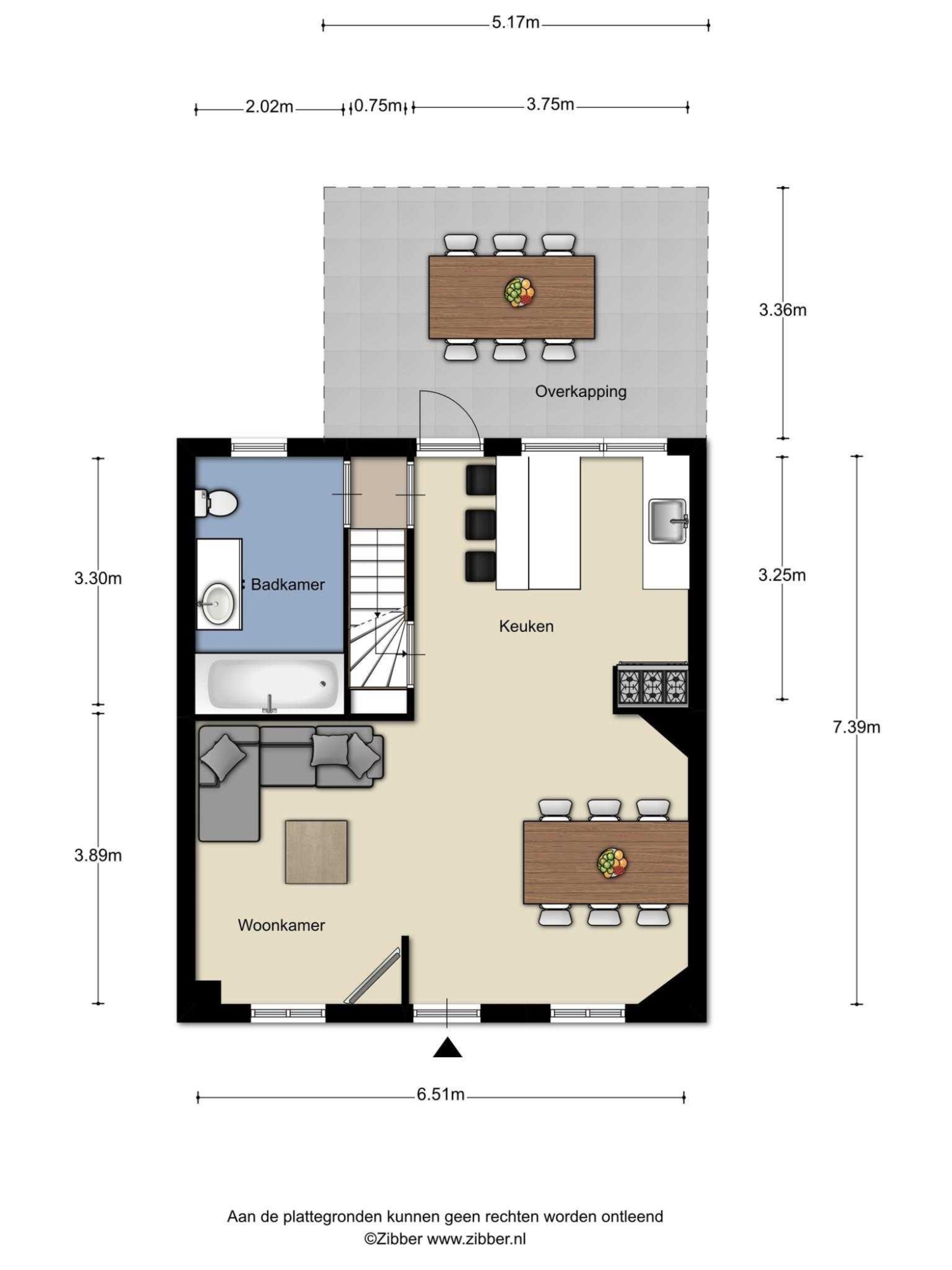 Hoogstraat 283 plattegrond 2