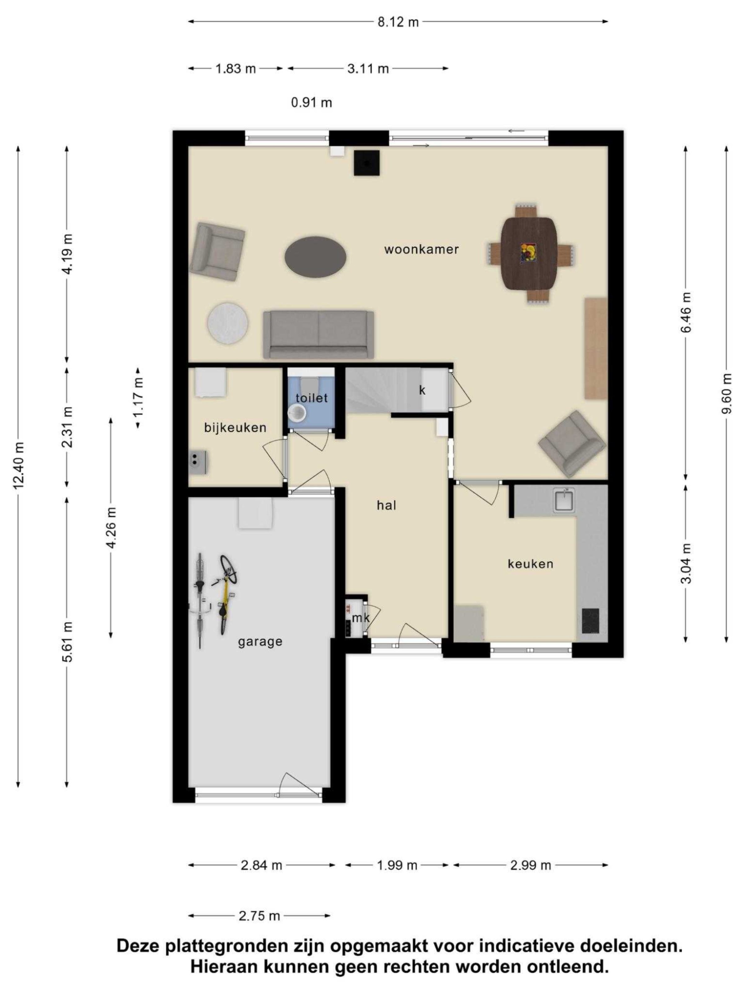 Roerstraat 74 plattegrond