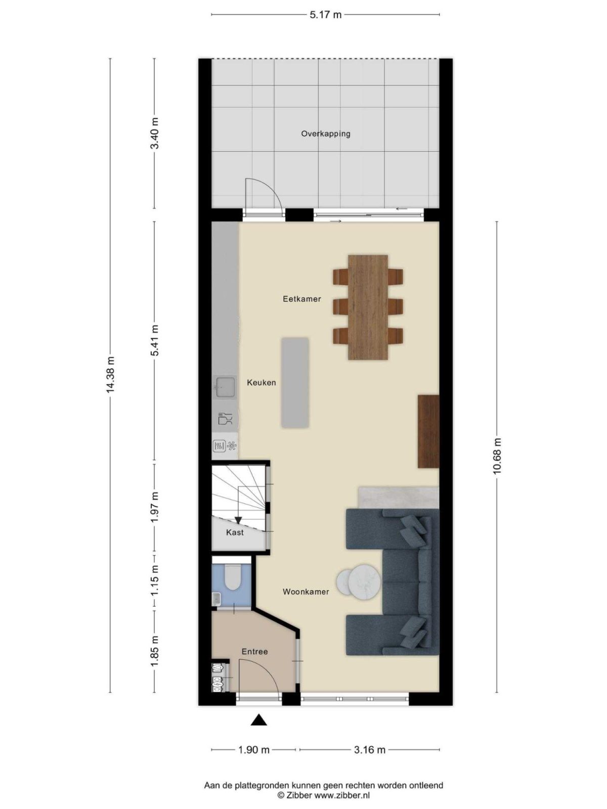 Spaarnestraat 38 plattegrond