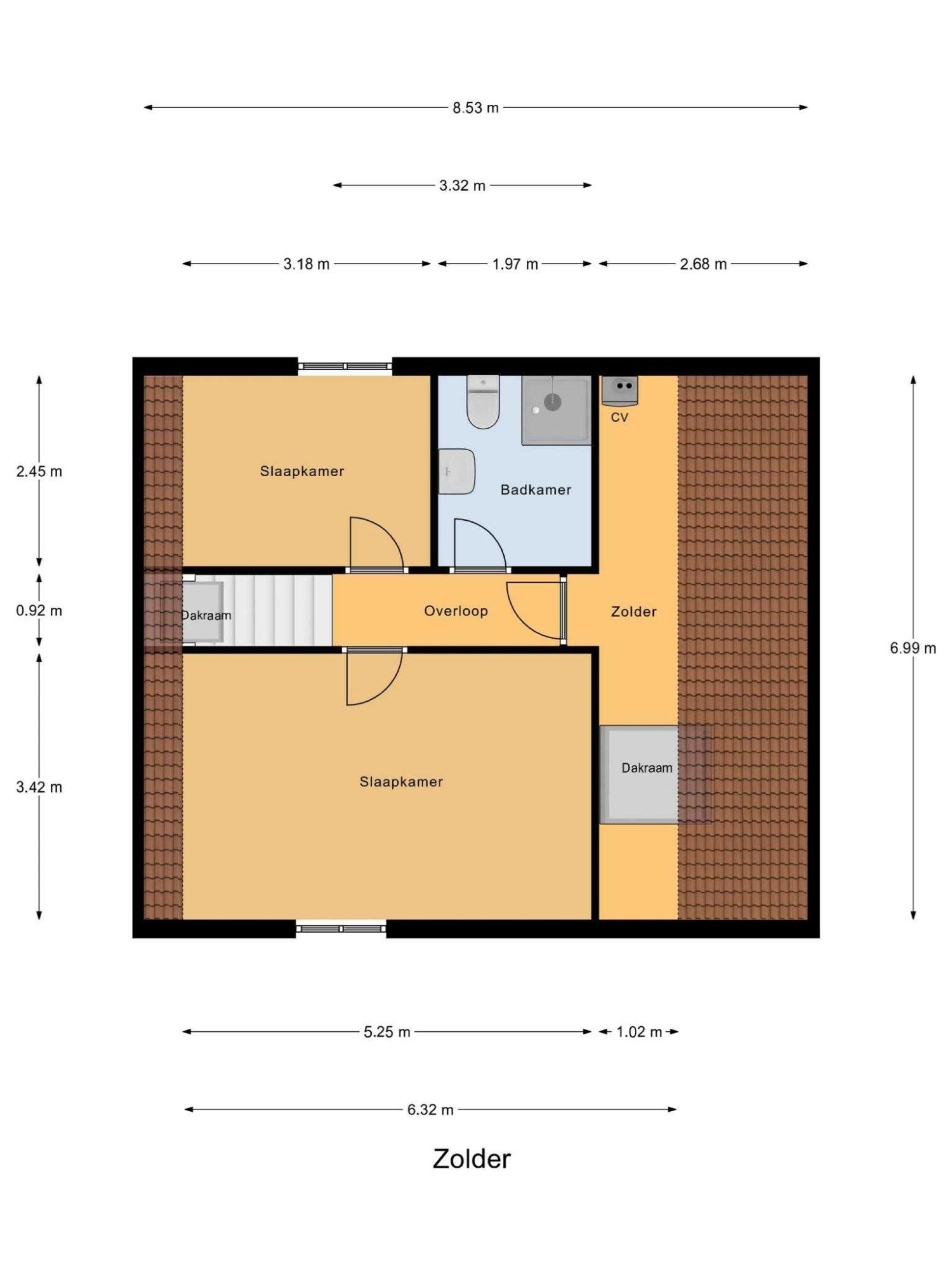 Windmolenstraat 51 plattegrond 3