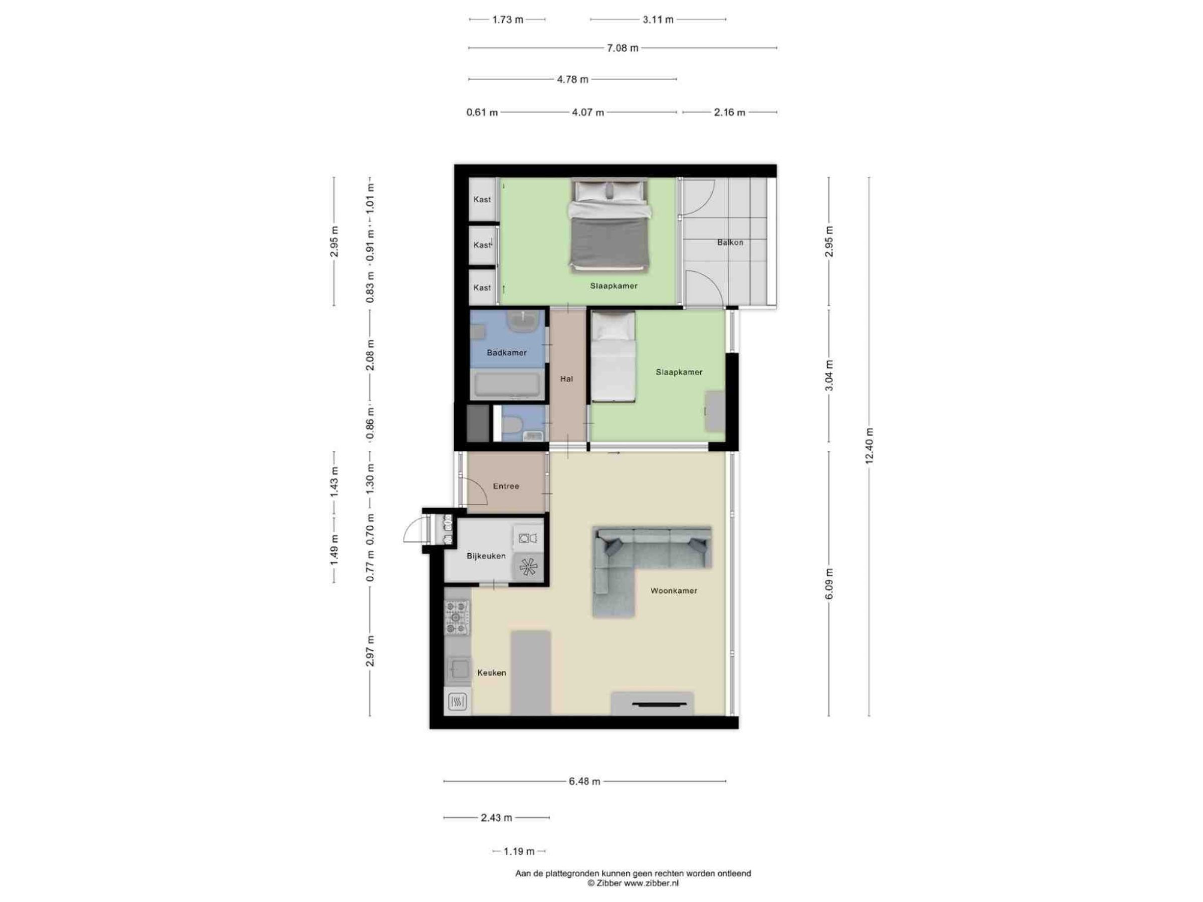 Maalakker 74 A plattegrond