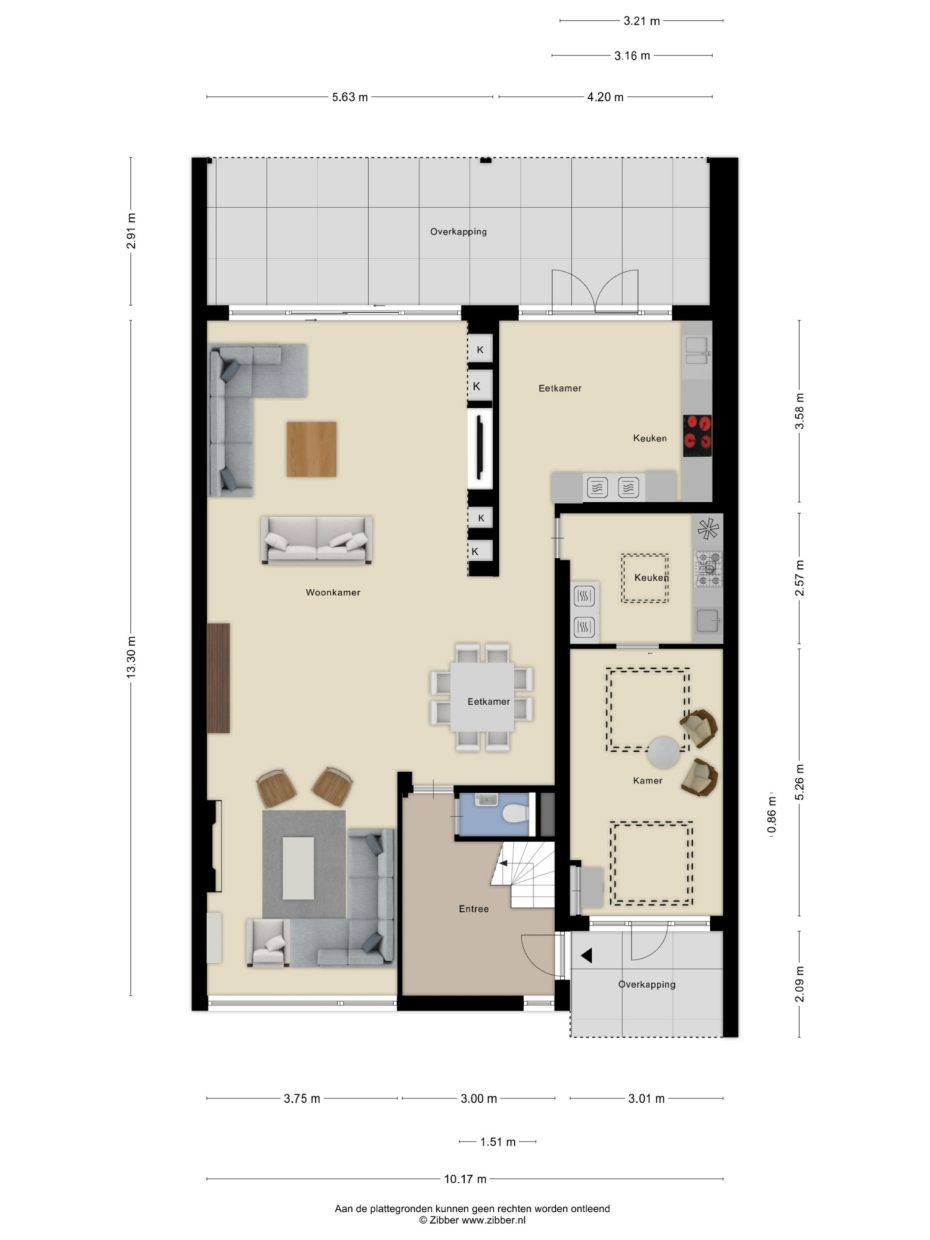 Roelantlaan 14 plattegrond