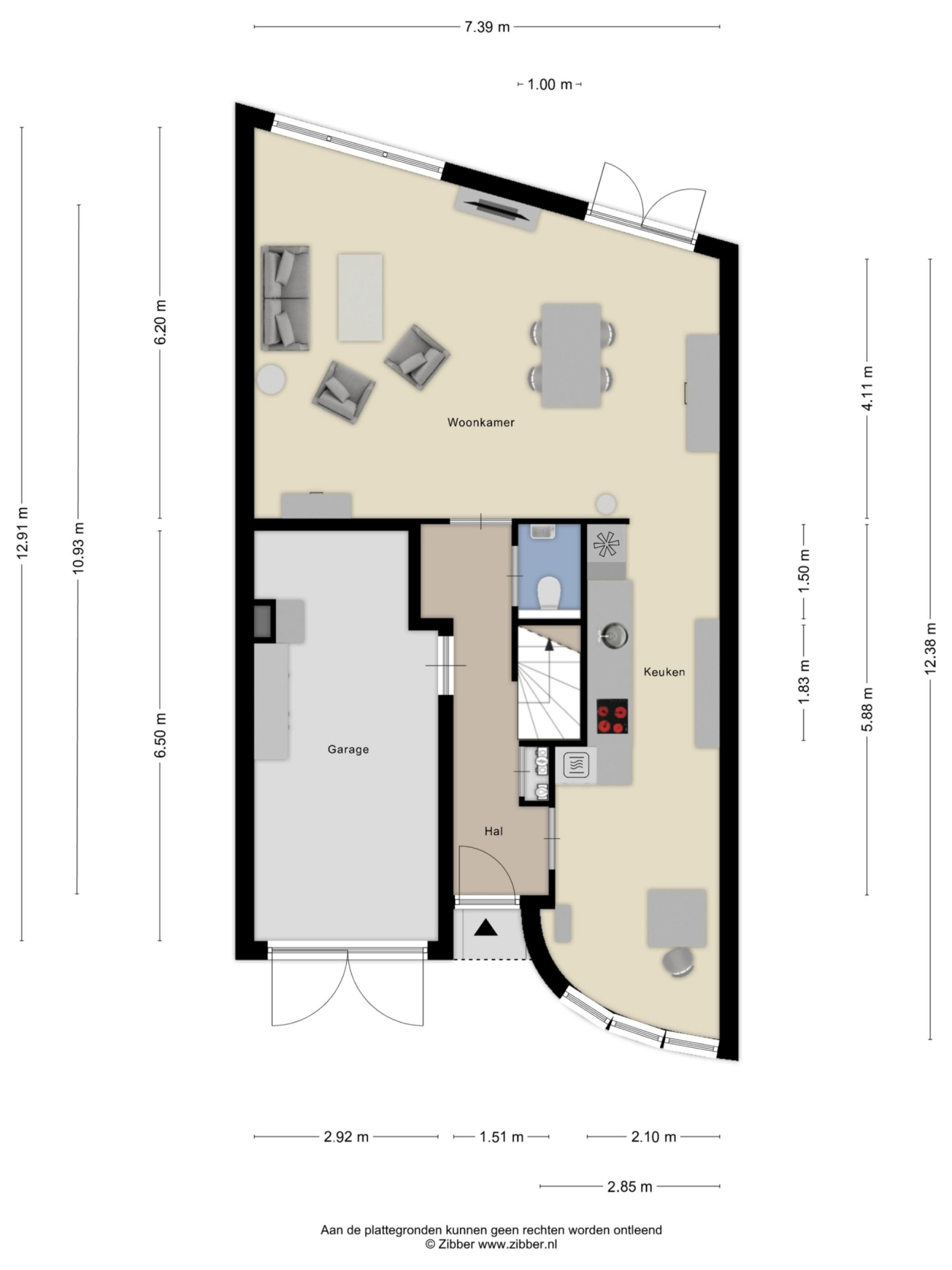 Habsburglaan 75 plattegrond