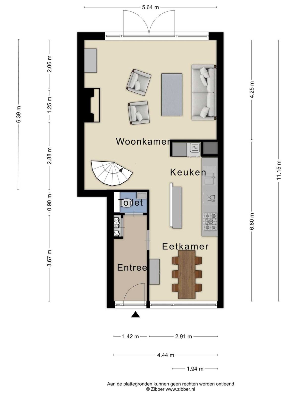 Van Erpstraat 56 plattegrond