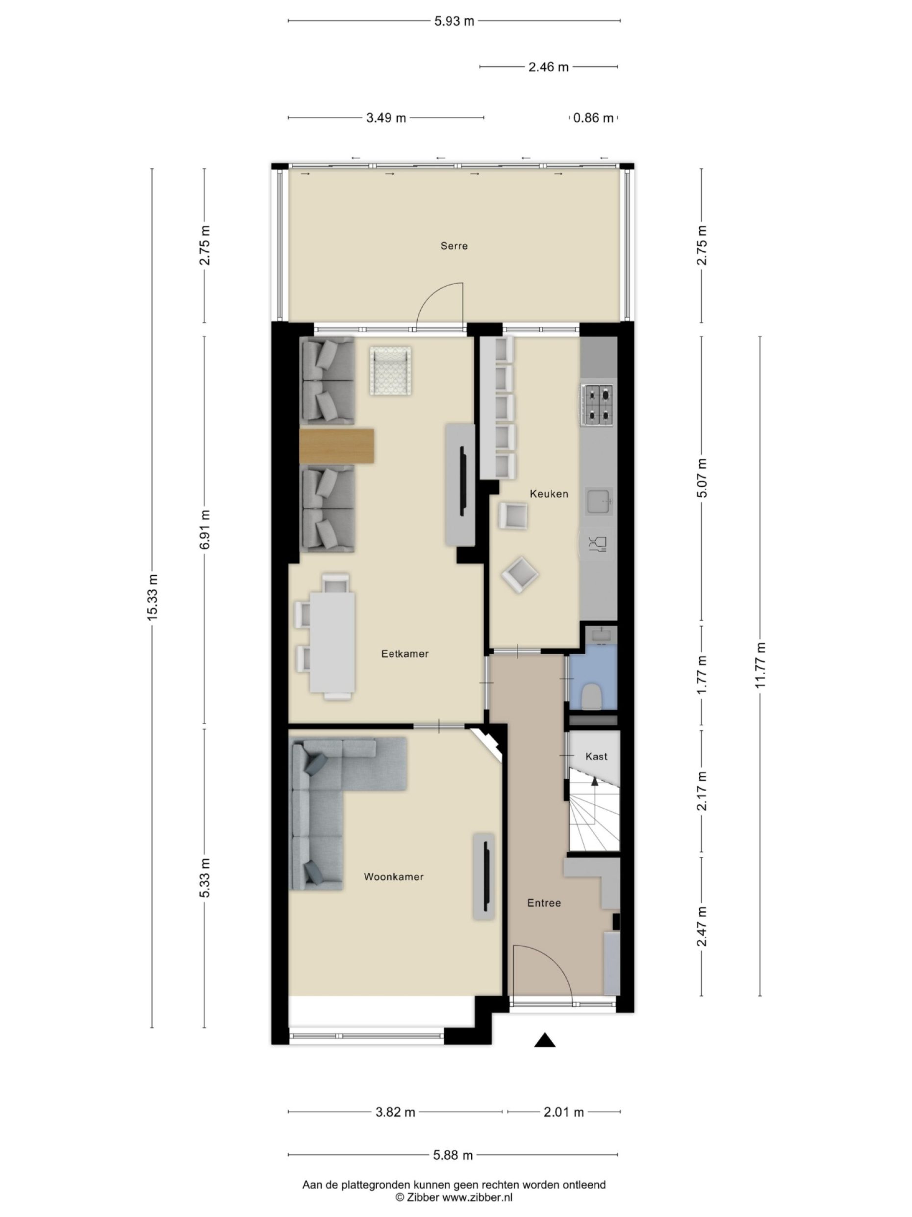 Rode Kruislaan 5 plattegrond