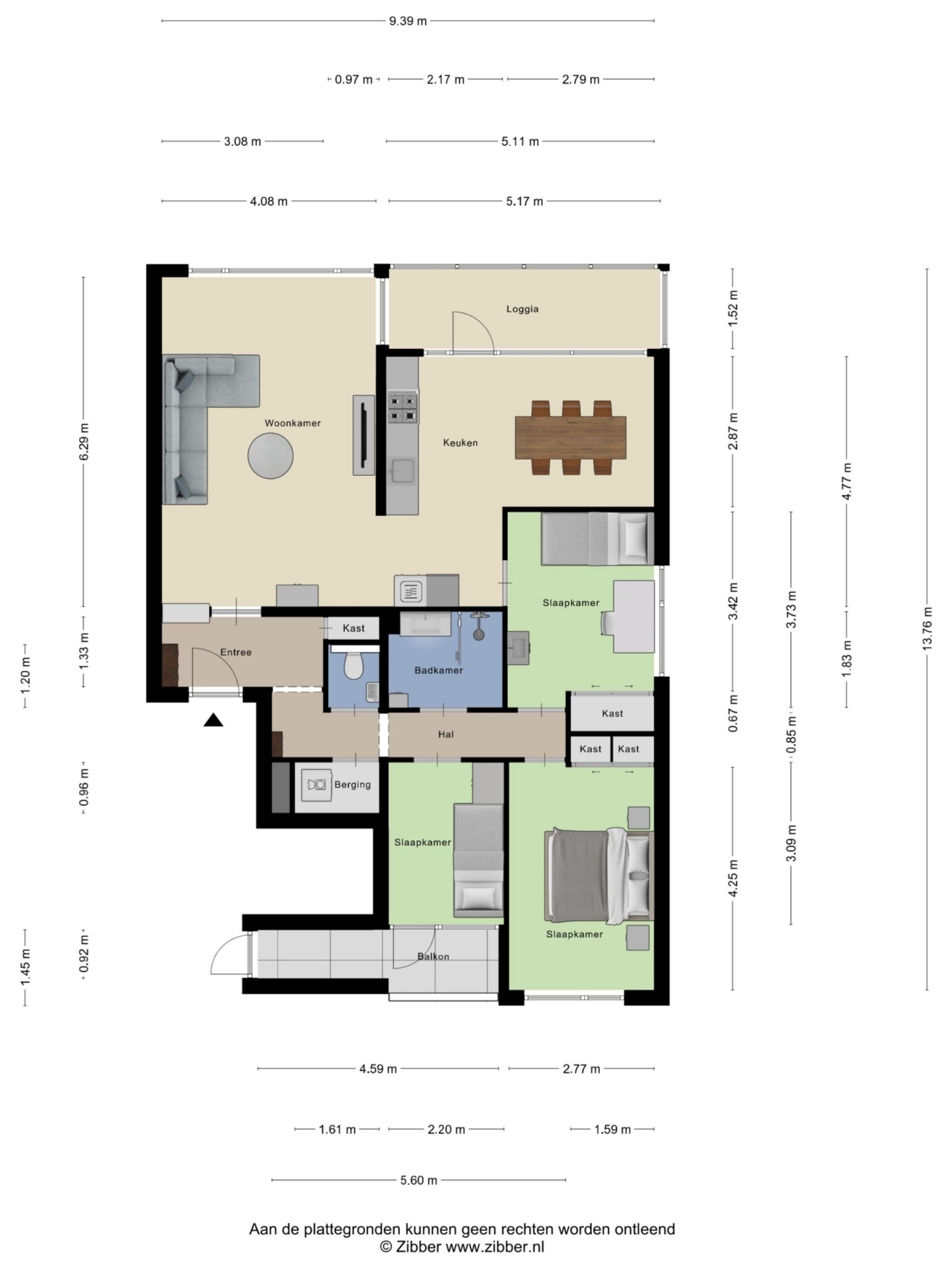Venuslaan 291 plattegrond