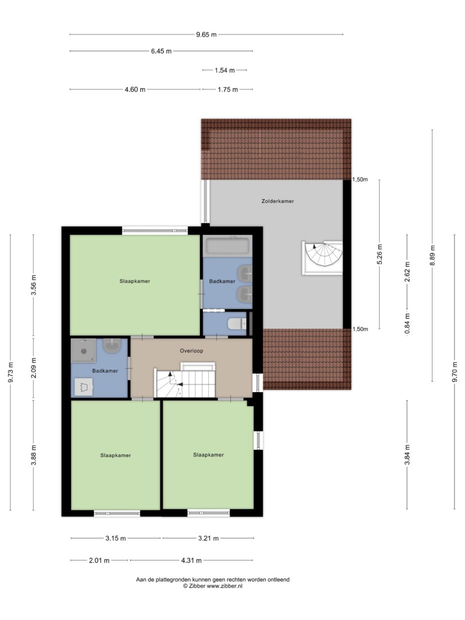 Begijnstraat 16 plattegrond 3