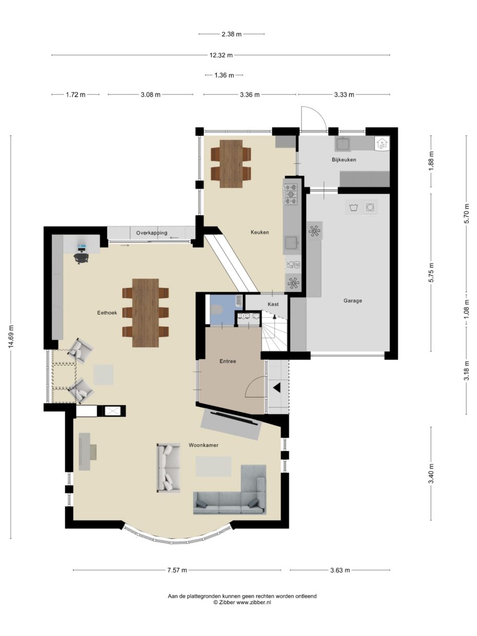 Virginia Woolflaan 14 plattegrond