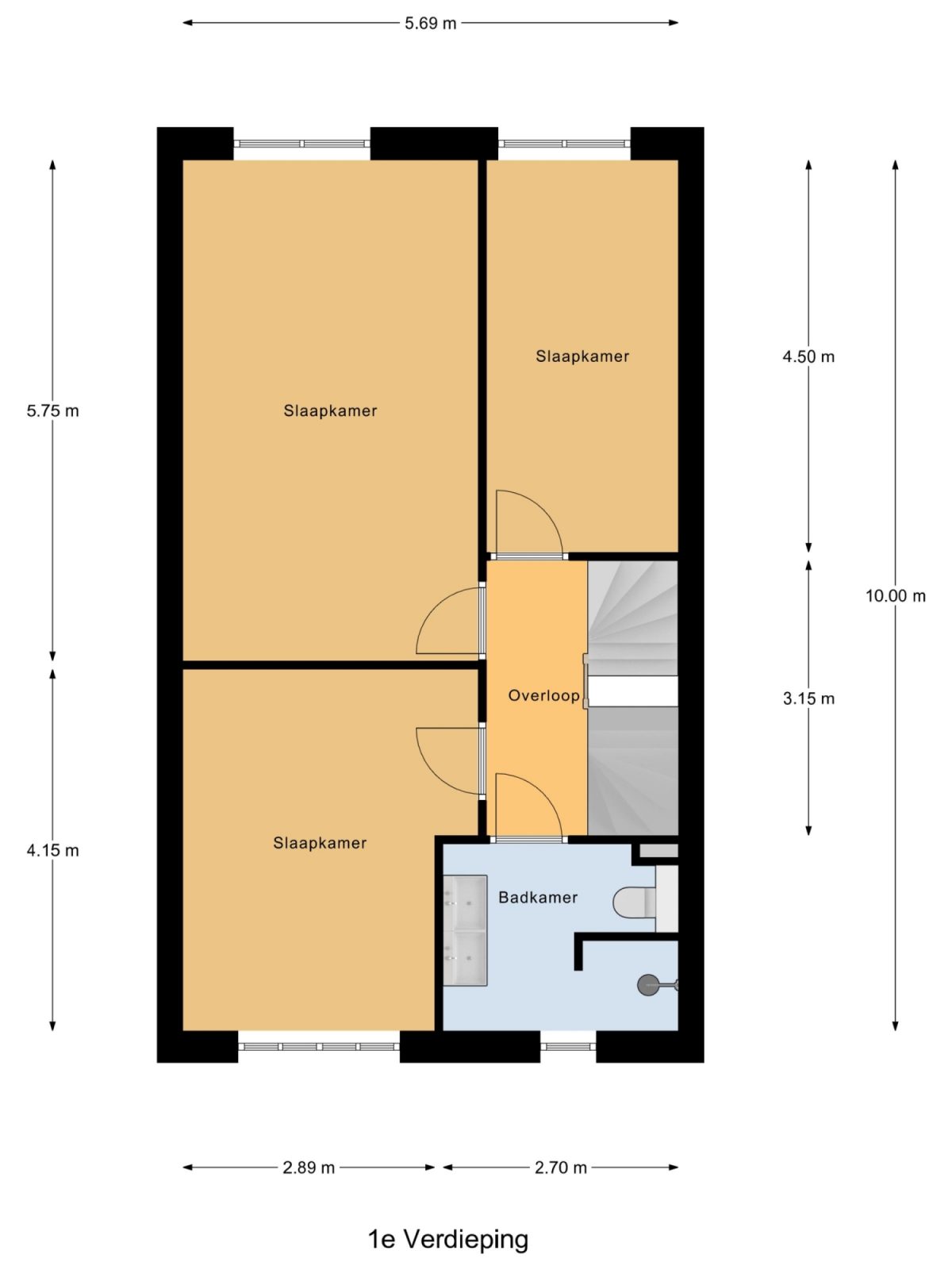 Bijenlaan 1c plattegrond