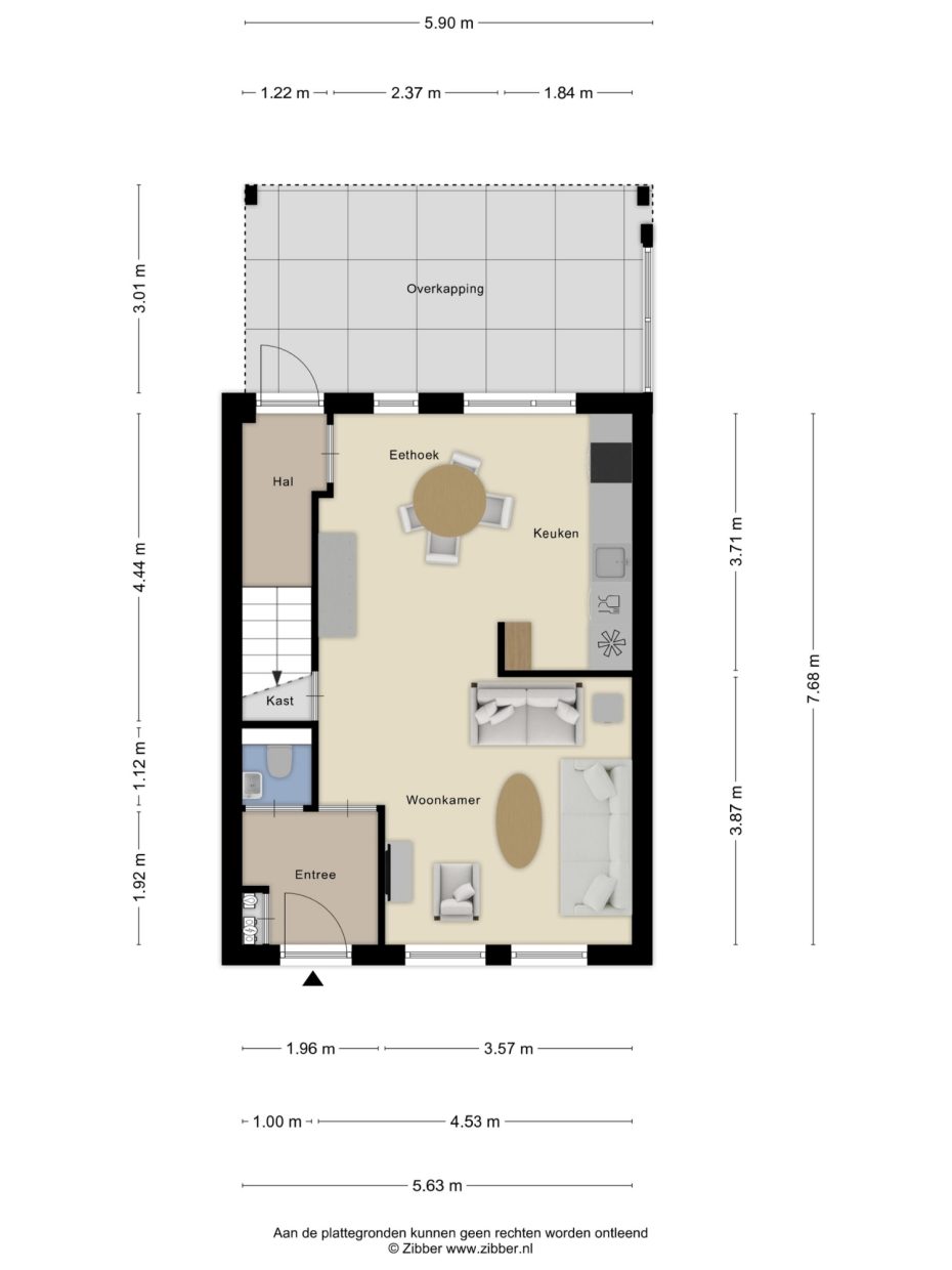 Straatsburglaan 26 plattegrond