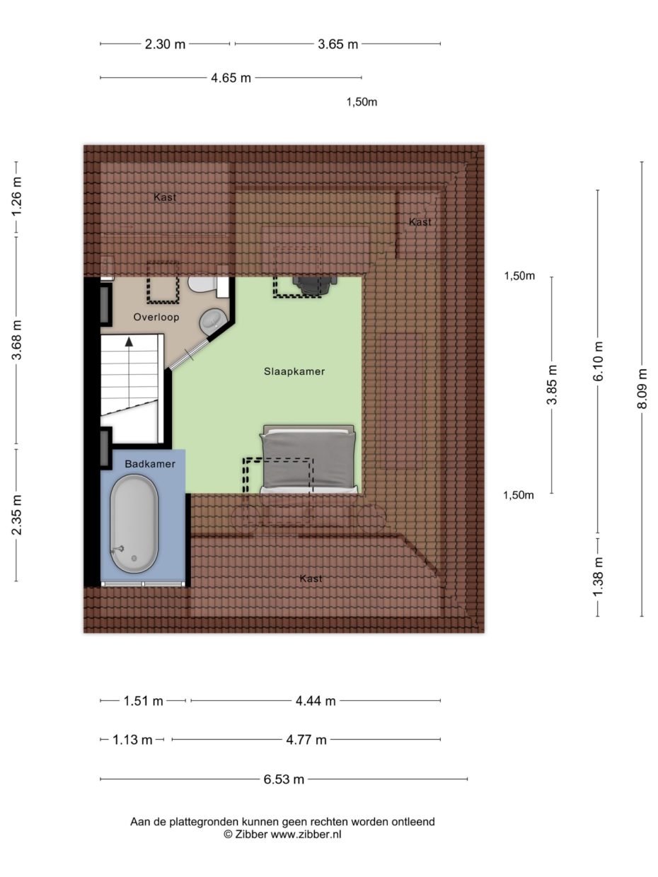 St Rochusstraat 14 plattegrond 2