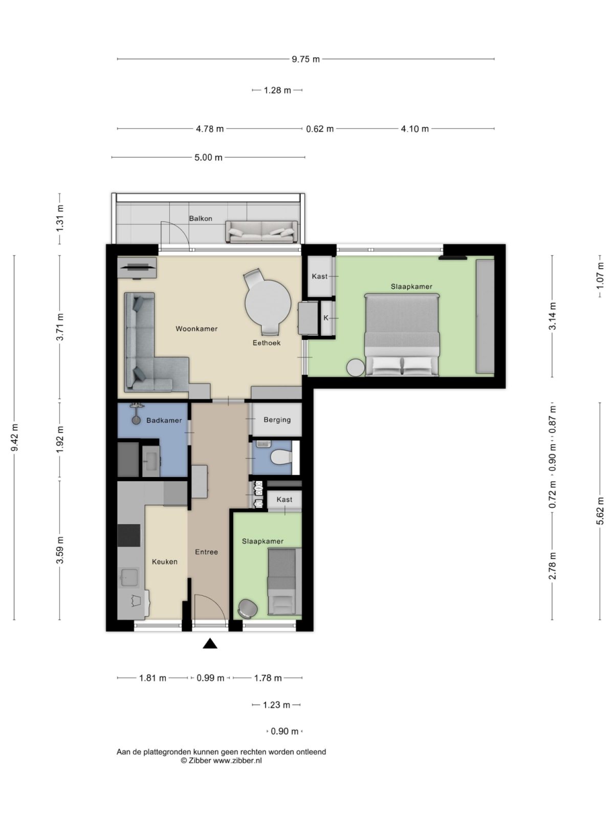 Wijngaardplein 16 plattegrond