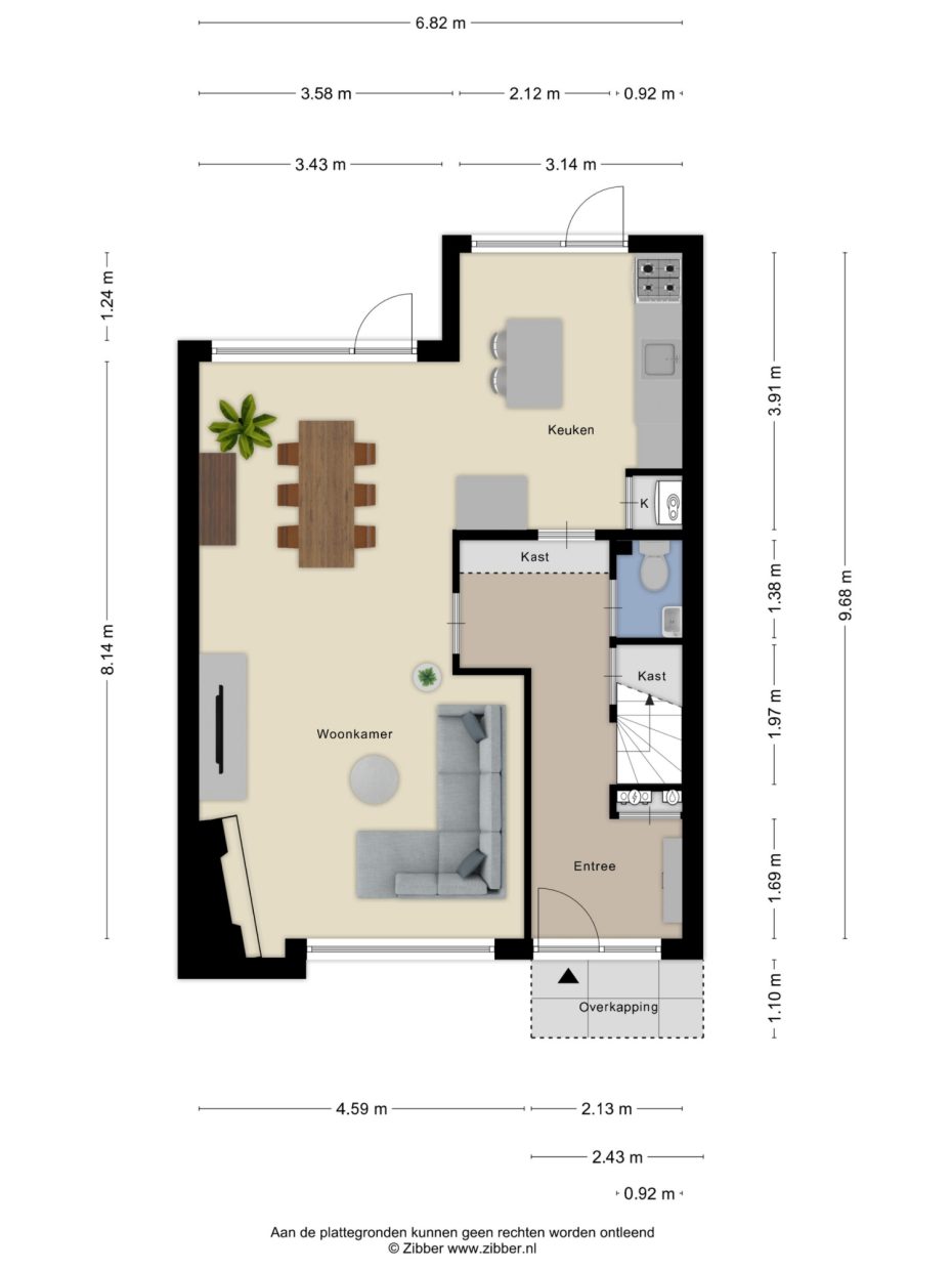 Elckerlyclaan 6 plattegrond