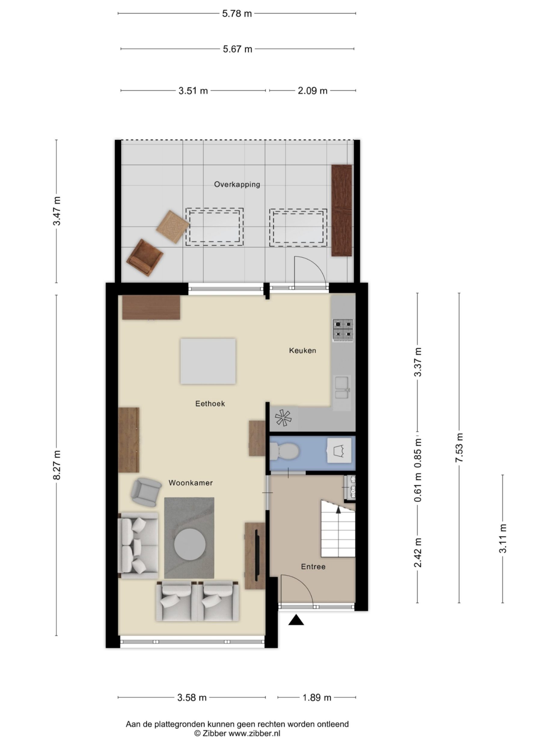 Van Aitzemastraat 13 plattegrond