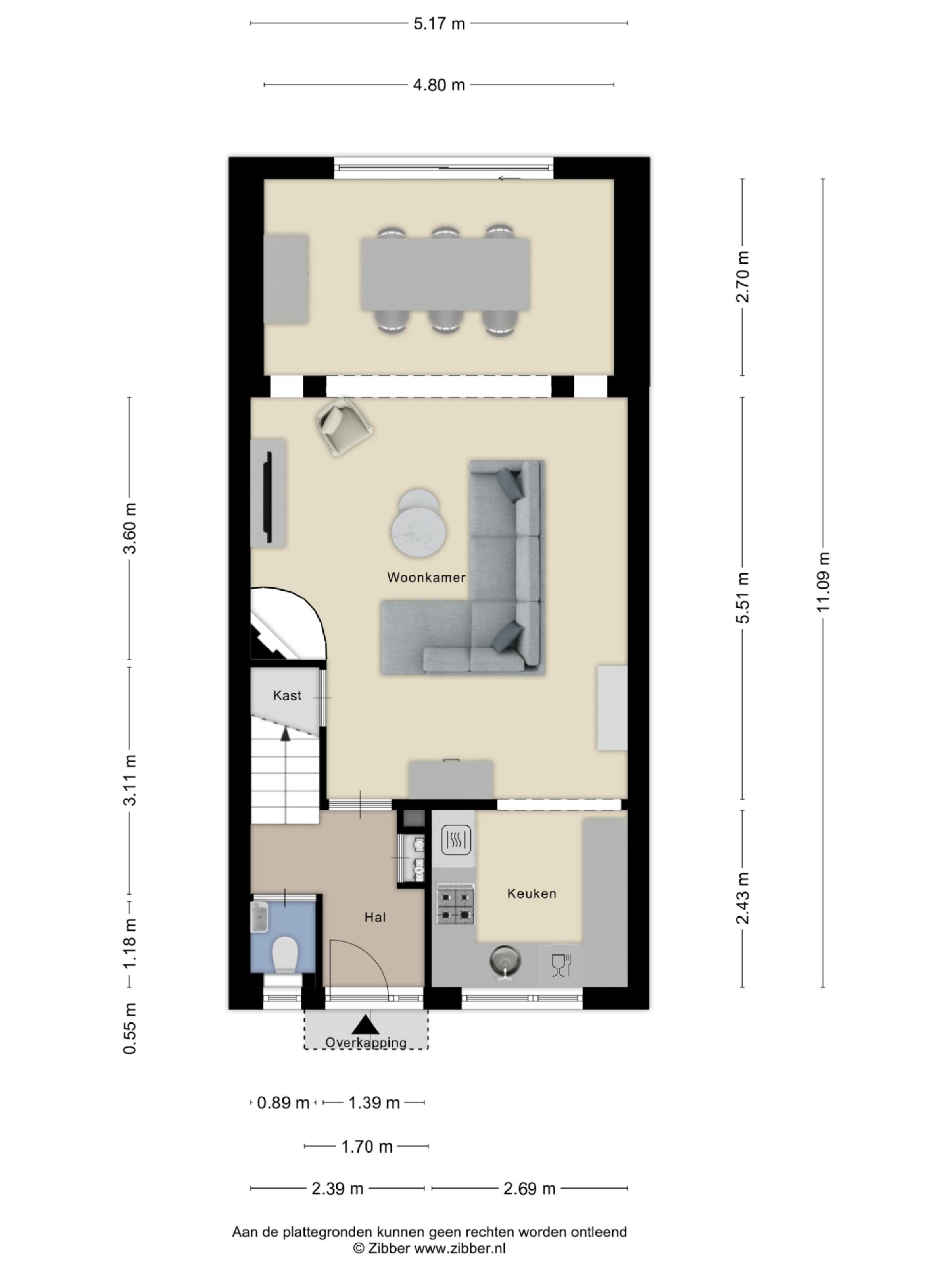 Hondsruglaan 158 plattegrond