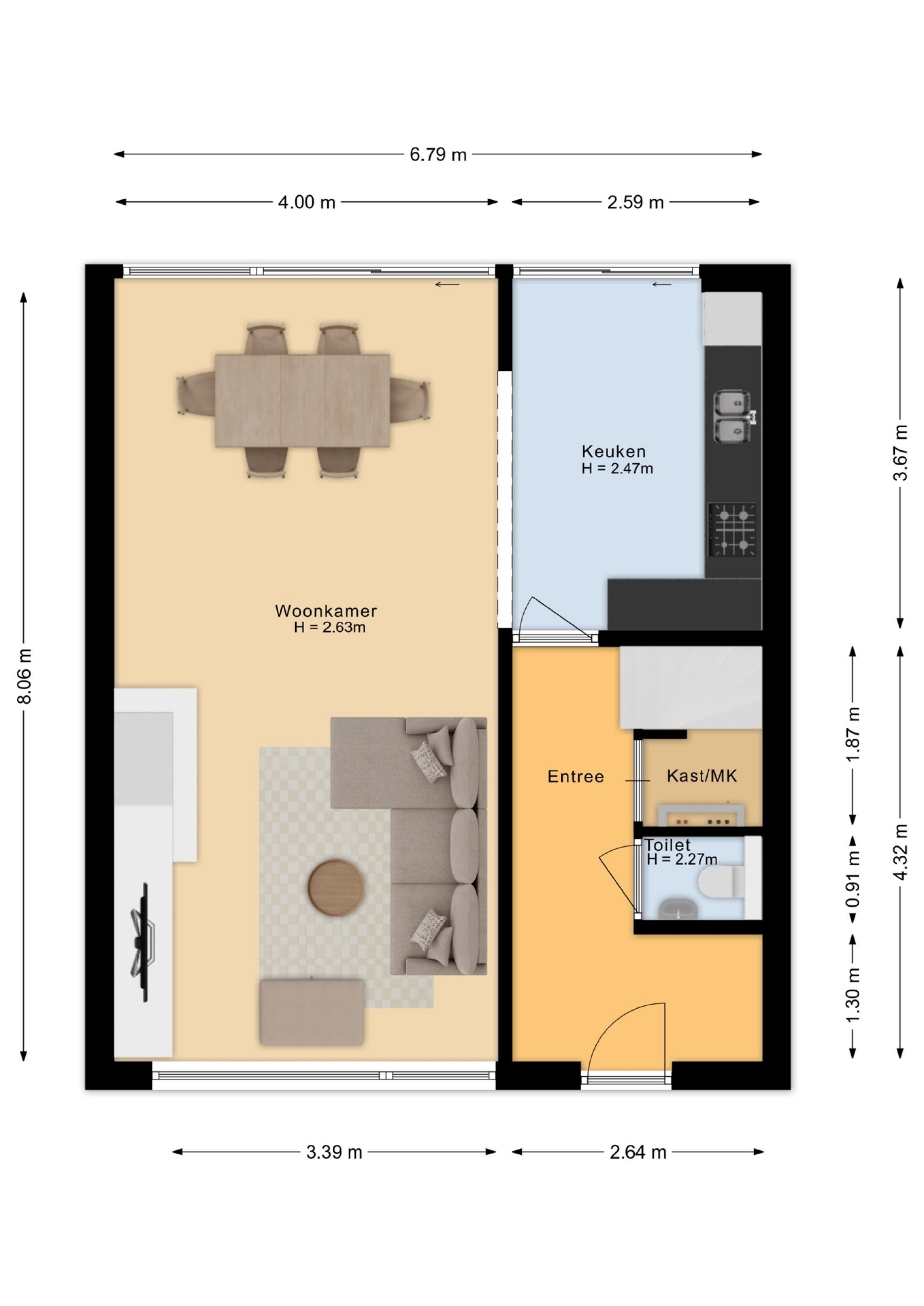 Woldberglaan 14 plattegrond