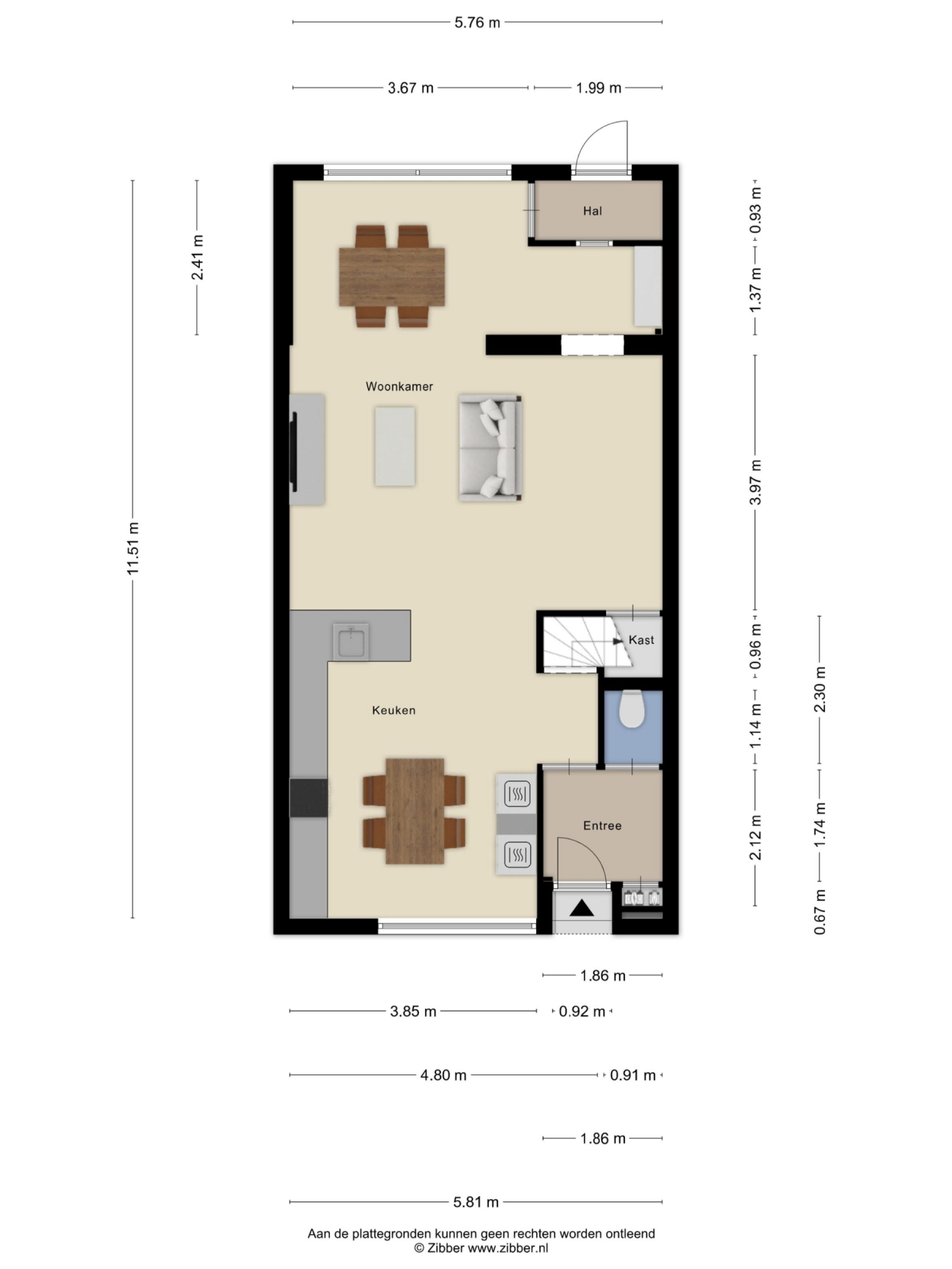 Baristraat 4 plattegrond