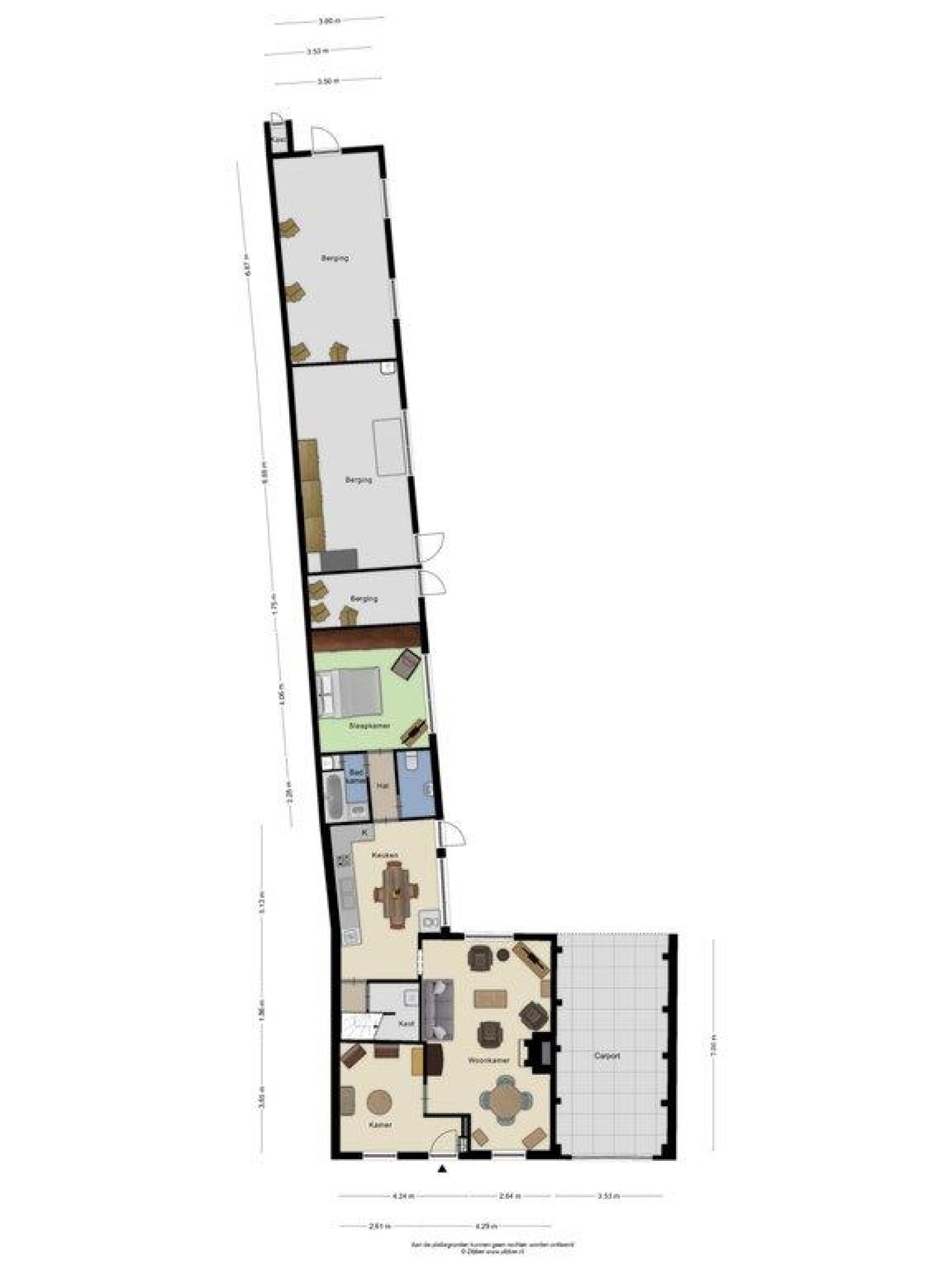 Gasthuisstraat 827 plattegrond