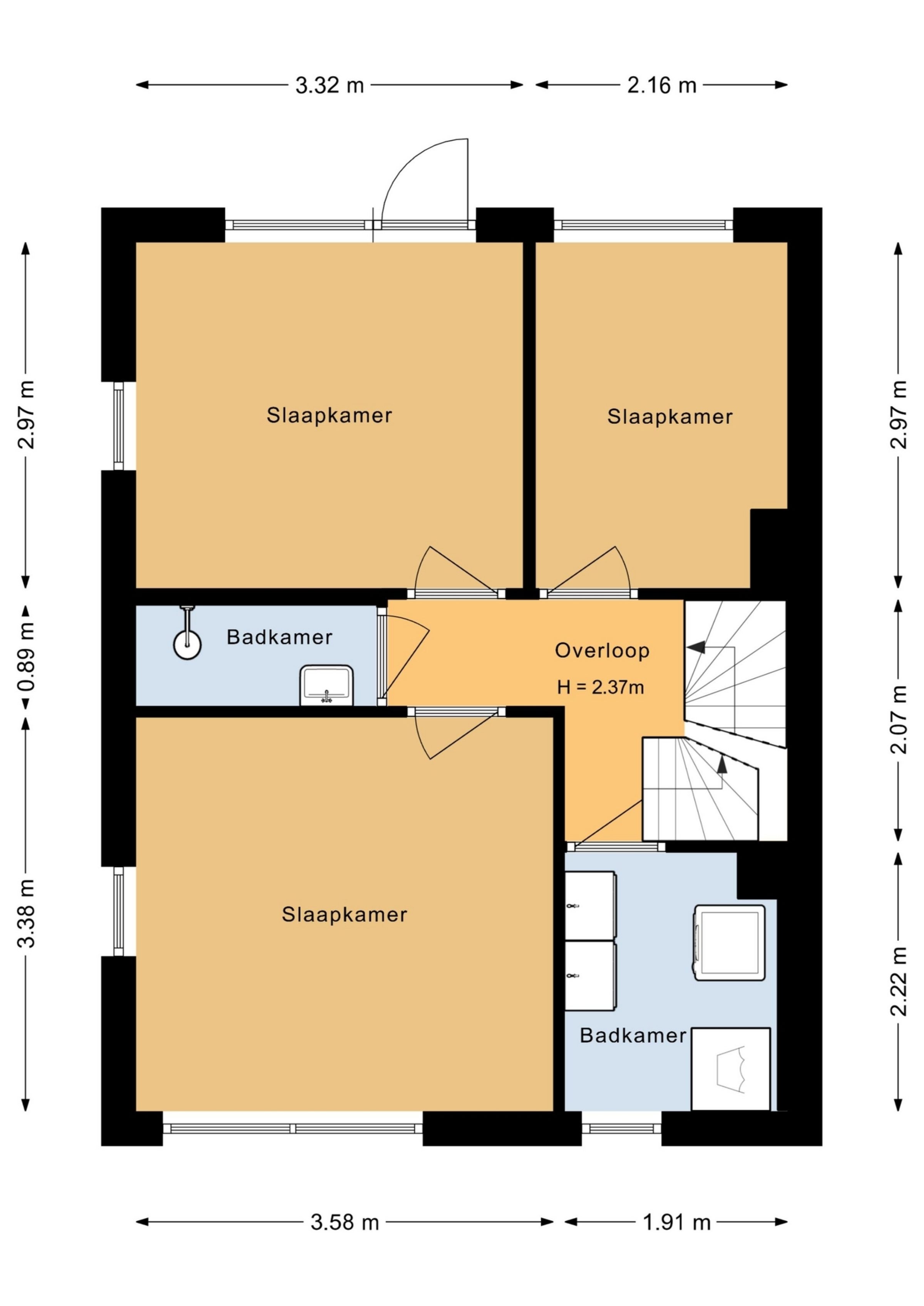 Poeijersstraat 94 plattegrond 2