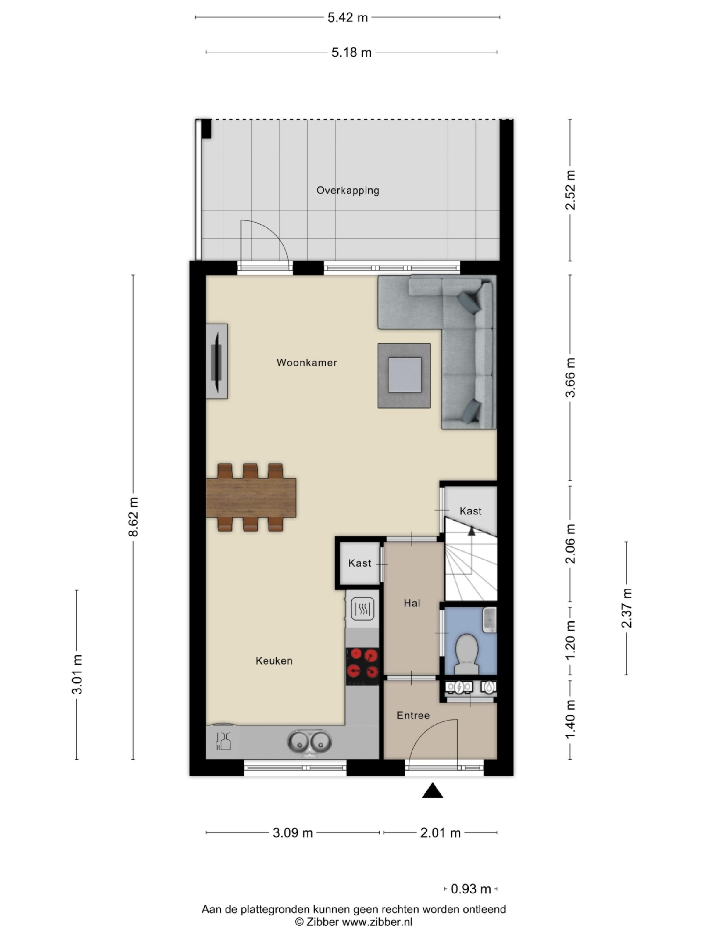 La Courtinehof 12 plattegrond