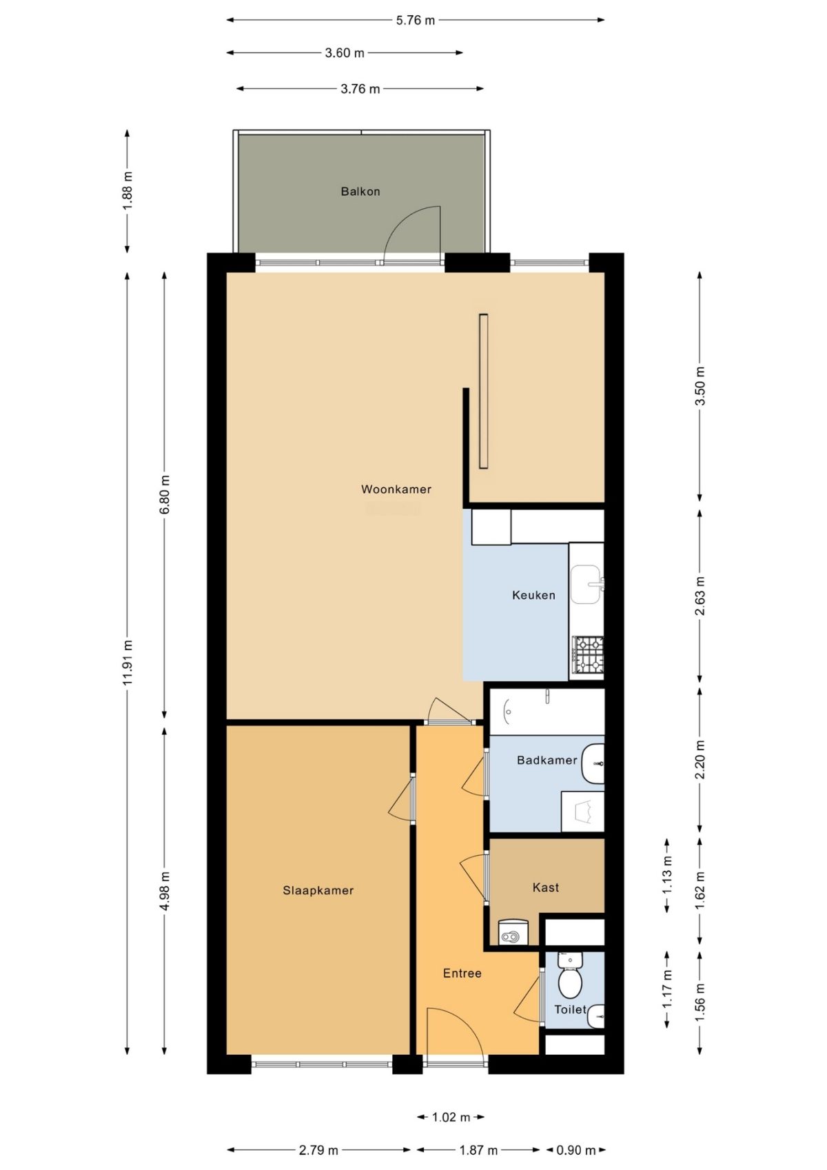 Leeghwaterstraat 246 plattegrond 2