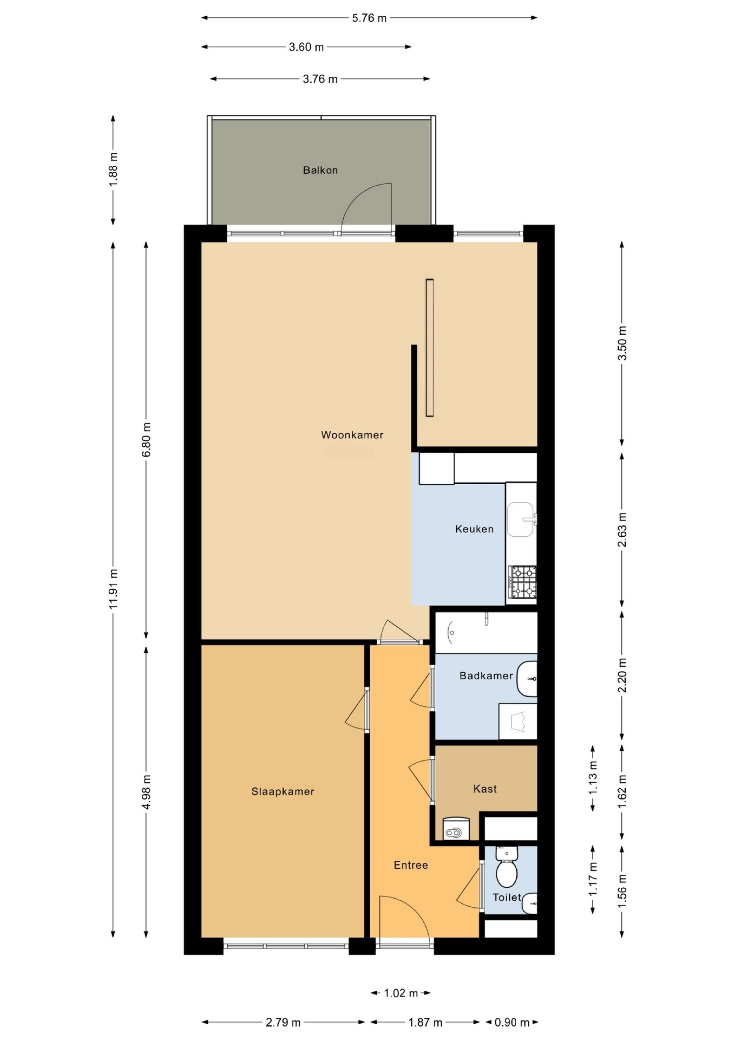 Leeghwaterstraat 246 plattegrond 2