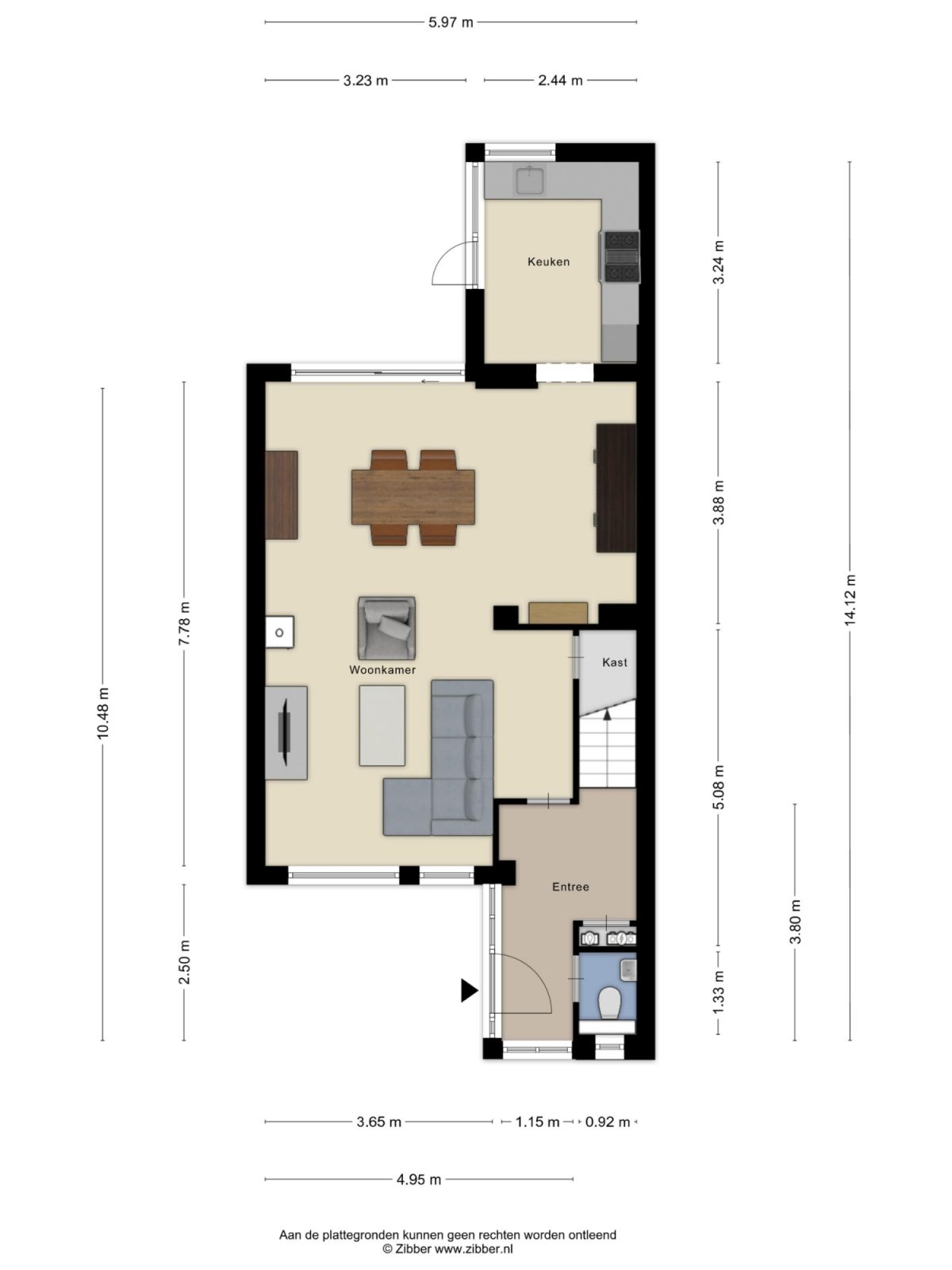 Normandielaan 42 plattegrond