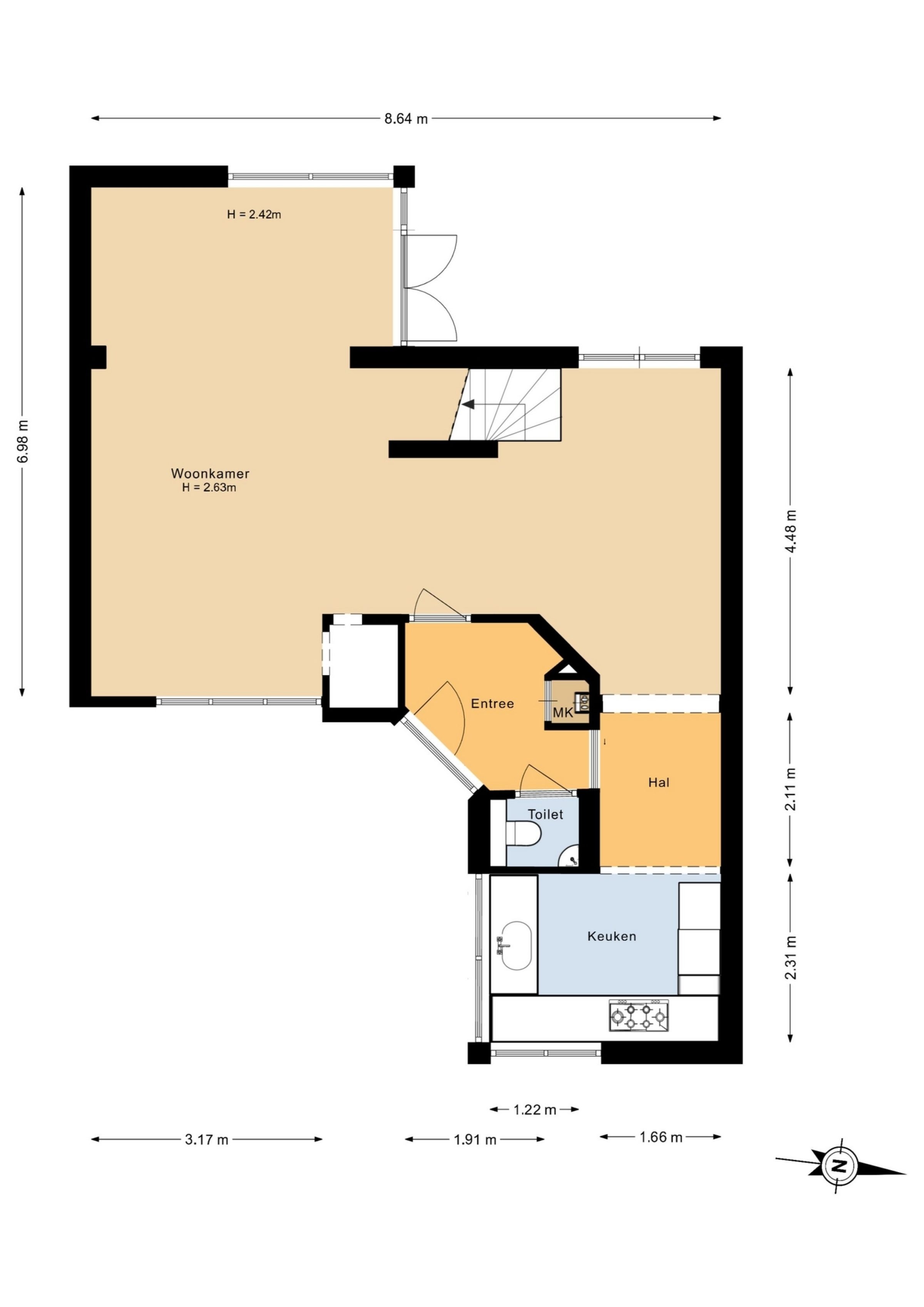 Generaal van Portlandlaan 55 plattegrond